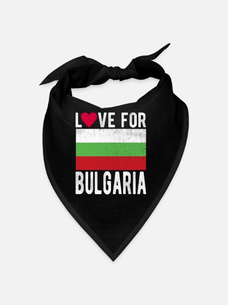 Bulgaria Souvenir - Bandana - black - Front