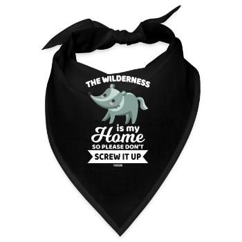 Die Wildnis ist mein Zuhause Stinktier - Bandana - Schwarz - Vorne