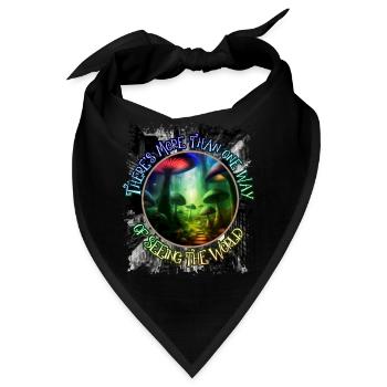 Pilzweg Mykologie Psychedelische Farbe - Bandana - Schwarz - Vorne