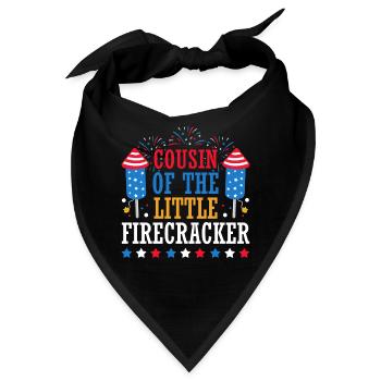Cousin Des Kleinen Knallfrosches 4. Juli Feuerwerk - Bandana - Schwarz - Vorne