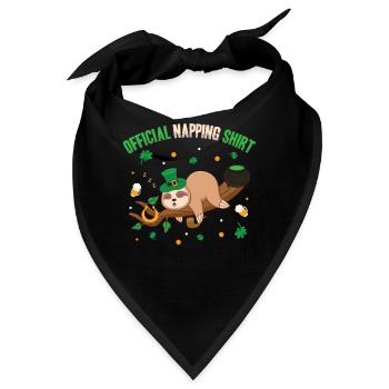 Offizielles Napping Shirt Feiertag Faultier St. - Bandana - Schwarz - Vorne