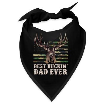 Buck Deer Patriotic Hunter American Flag US Camouf - Bandana - Schwarz - Vorne