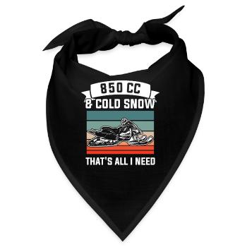 850 CC & kalter Schnee, das ist alles, was ich brauche Schneemobil - Bandana - Schwarz - Vorne