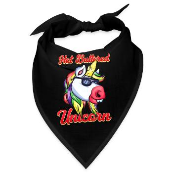 Lustiges Süßes Einhorn Geburtstagsparty Outift - Bandana - Schwarz - Vorne