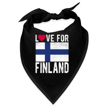 Finnland Souvenir - Bandana - Schwarz - Vorne