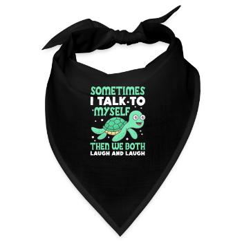 Schildkröte Turtle Meer Meeresbewohner Geschenk - Bandana - Schwarz - Vorne