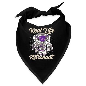 Real Life Astronaut Rakete Weltraum Astronomie - Bandana - Schwarz - Vorne