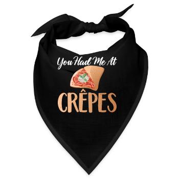 Crepe Geschenke für Crêpe Liebhaber - Bandana - Schwarz - Vorne