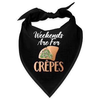 Crepe Geschenke für Crêpe Liebhaber - Bandana - Schwarz - Vorne