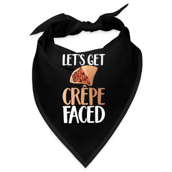 Crepe Geschenke für Crêpe Liebhaber - Bandana - Schwarz - Vorne
