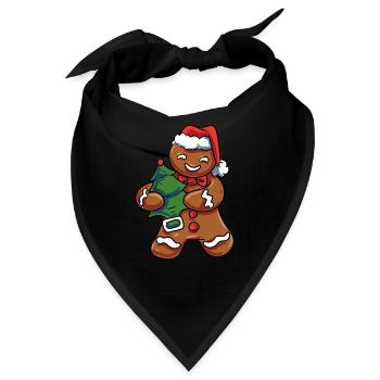 Vintage Lebkuchen - Bandana - Schwarz - Vorne