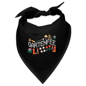 Gartenfee Gärtnerin Hobbygarten Selbstversorger - Bandana - Schwarz - Vorne