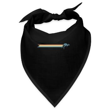 Känguru mit Streifen Australien Outback - Bandana - Schwarz - Vorne