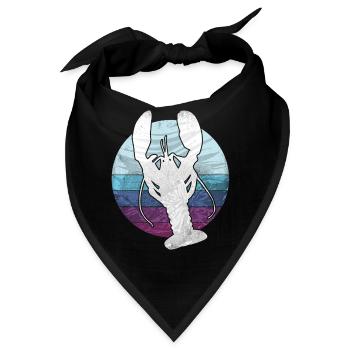 Flusskrebs Krebse Flusskrebs Meerestier - Bandana - Schwarz - Vorne