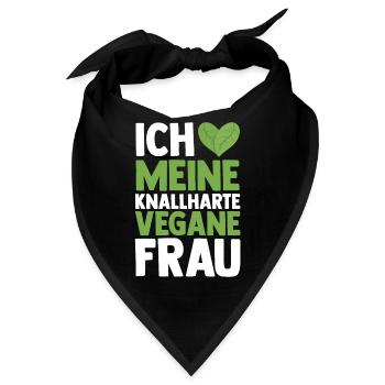 Fleischlos Vegan Pflanzlich Veganer - Bandana - Schwarz - Vorne
