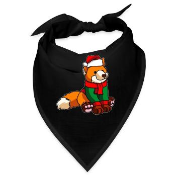 Fuchs Weihnachtsmann - Bandana - Schwarz - Vorne