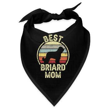 Hund Mom - Briarde - Bandana - Schwarz - Vorne