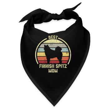 Hundemama - Finnischer Spitz - Bandana - Schwarz - Vorne