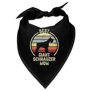 Hund Mom - Riesenschnauzer - Bandana - Schwarz - Vorne