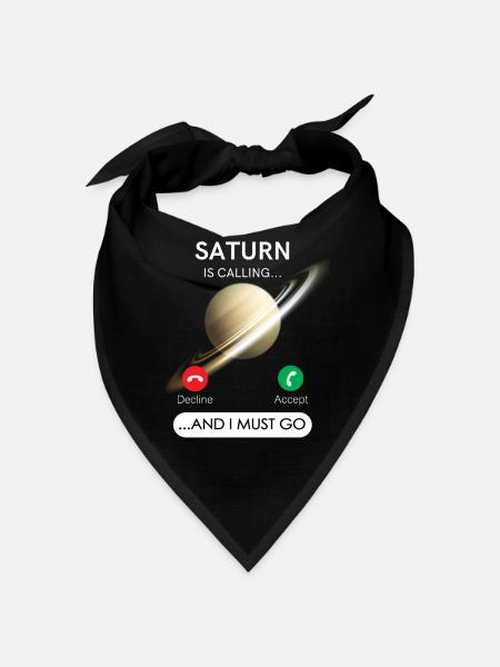 Saturn calls and I have to decline - Bandana - black - Front