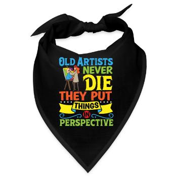 Künstler Malerei Maler Kunstfarbe Kunstlehrer - Bandana - Schwarz - Vorne