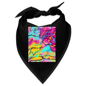 Art Academia Aesthetic Pastel Watercolor - Bandana - Schwarz - Vorne