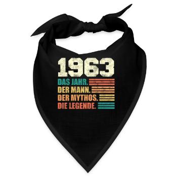 60 Jahre Männer 60. Geburtstag Mann - Bandana - Schwarz - Vorne