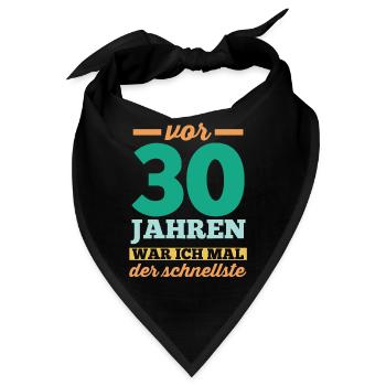 Dreißig 30 Jahre Dreißigster Geburtstag - Bandana - Schwarz - Vorne