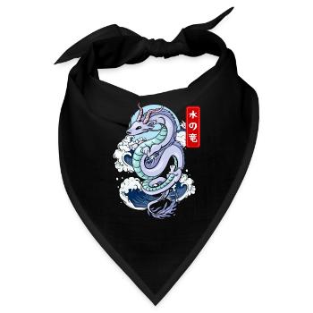 Japanischer Wasserdrache Elementarer Mythos - Bandana - Schwarz - Vorne