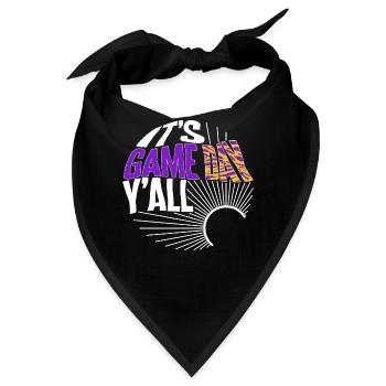 Game Day Shirt, sein Game Day Y'all Purple und - Bandana - Schwarz - Vorne