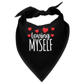 Ich Liebe Mich Selbst Selbstliebe Eigenliebe Süß - Bandana - Schwarz - Vorne