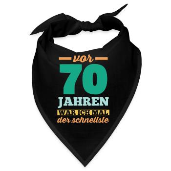 Siebzig 70 Jahre Siebzigster Geburtstag - Bandana - Schwarz - Vorne