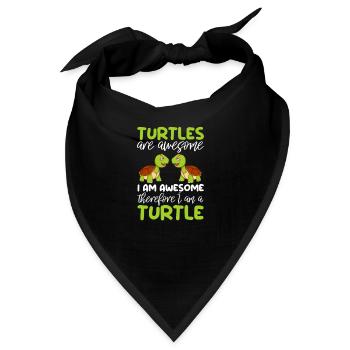 Schildkröte Turtle Meer Meeresbewohner Geschenk - Bandana - Schwarz - Vorne