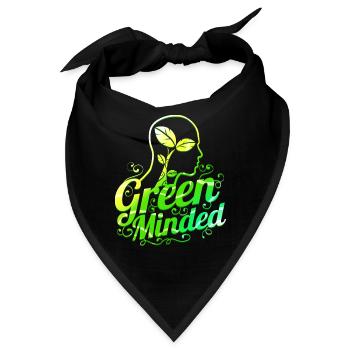 Vegetarian Green Minded - Go vegan - Bandana - Schwarz - Vorne