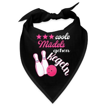 Kegel Bowling Kegelbahn Kegler Kegelverein - Bandana - Schwarz - Vorne