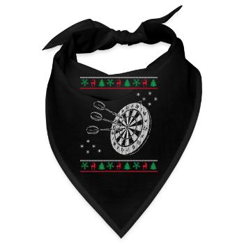 Dartscheibe In Weihnachten - Bandana - Schwarz - Vorne