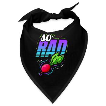 So Rad - Vegetarian Radish - Go Vegan - Bandana - Schwarz - Vorne
