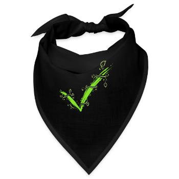 Green Hook For Yes To Vegetarianism And Veganism - Bandana - Schwarz - Vorne