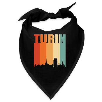 Turin Italien Skyline - Bandana - Schwarz - Vorne