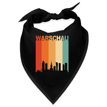 Warschau Polen Skyline - Bandana - Schwarz - Vorne