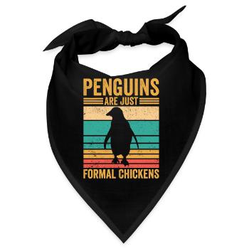 Lustige Pinguine Pinguine sind nur formale Hühner - Bandana - Schwarz - Vorne