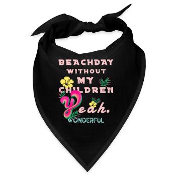 Kinder Tag am Strand lustig - Bandana - Schwarz - Vorne