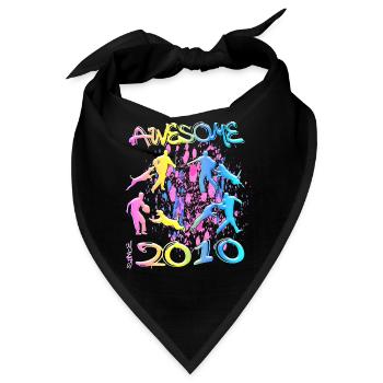 Awesome since 2010. Agility, Hundetraining - Bandana - Schwarz - Vorne