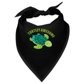 Schildkröte Turtle Meer Meeresbewohner Geschenk - Bandana - Schwarz - Vorne
