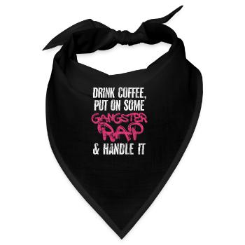 Kaffee Rap - Bandana - Schwarz - Vorne