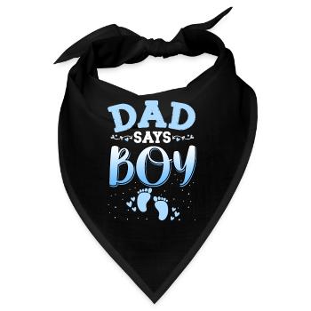 Papa sagt, dass das Geschlecht des Mädchens das neugeborene Mädchen Baby enthüllt - Bandana - Schwarz - Vorne