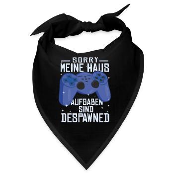 Hausaufgaben Despawned Gaming Gamer Zocken - Bandana - Schwarz - Vorne