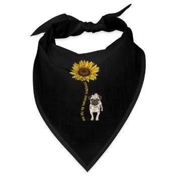 Mops - Bandana - Schwarz - Vorne