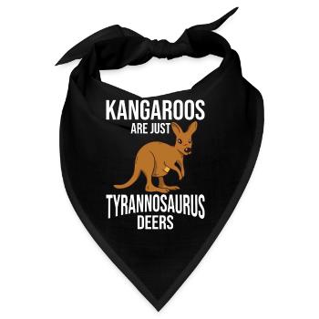 Lustige Kängurus sind nur Tyrannosaurus-Hirsche - Bandana - Schwarz - Vorne