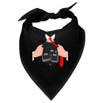 Ctrl Alt Del Hack Informatiker Computer - Bandana - Schwarz - Vorne